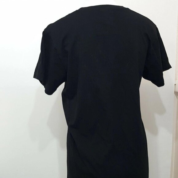 Anime Graphic Shirt Mens Medium Black Blue Lightning Manga Art Casual Tee Cotton - Picture 4 of 6